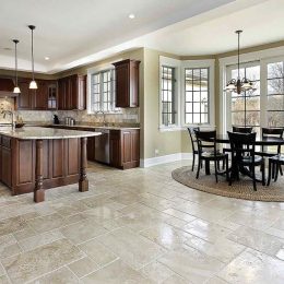Classic-Travertine-Chiseled,-French-Pattern-floor