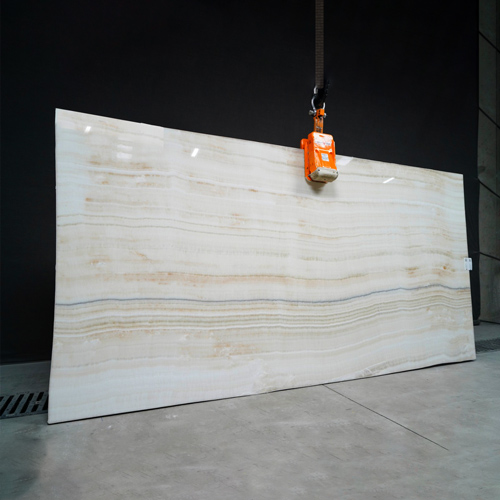 Pearl White Onyx Vein Cut Pietra Stone Gallery