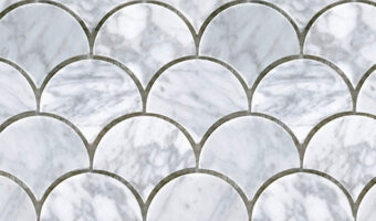 Bianco Carrara Mosaic – Fish Scale